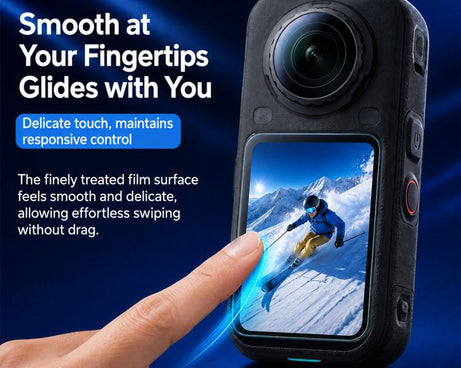 Curved Heat-Bent Tempered Glass Screen Film, For Insta360 X6