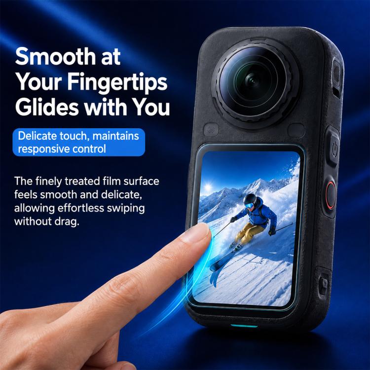 Curved Heat-Bent Tempered Glass Screen Film, For Insta360 X6
