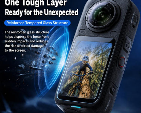Curved Heat-Bent Tempered Glass Screen Film, For Insta360 X6