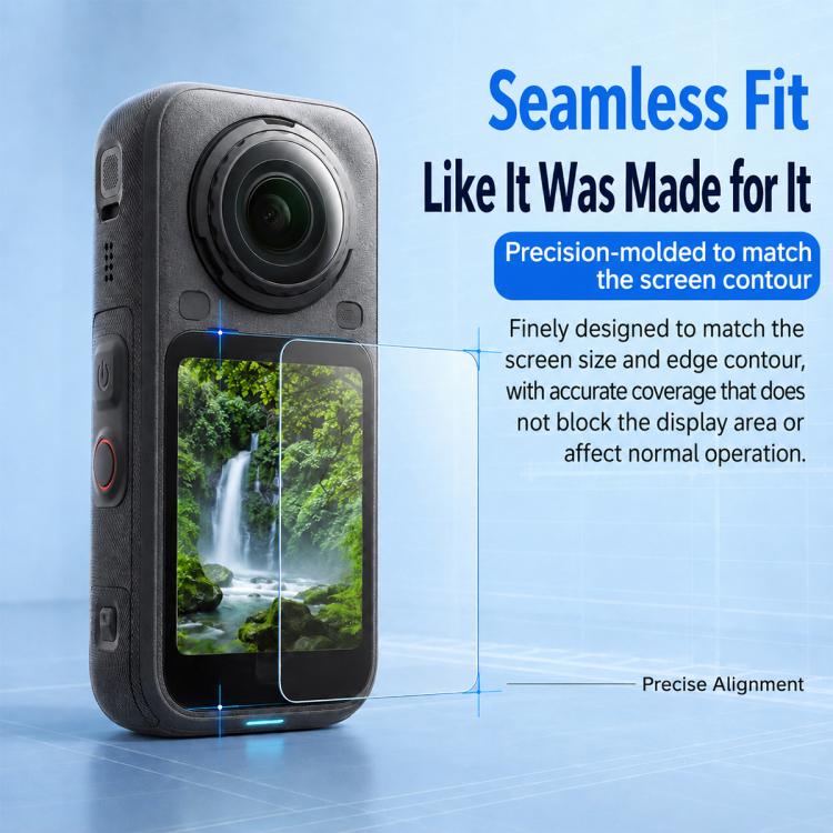 Curved Heat-Bent Tempered Glass Screen Film, For Insta360 X6