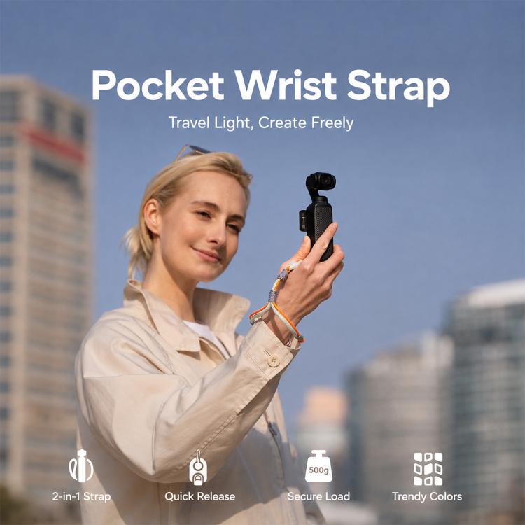 PGYTECH Pocket Hand Strap Anti-loss Wristband, For DJI Osmo Pocket 4 / 3