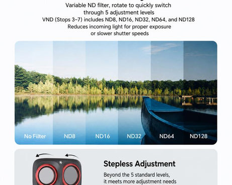 For DJI Osmo Pocket 4P PGYTECH Camera Lens Filter, 4 In 1 ND Set