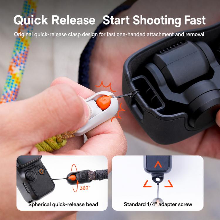 PGYTECH Pocket Shoulder Lanyard Anti-loss Strap, For DJI Osmo Pocket 4 / 3