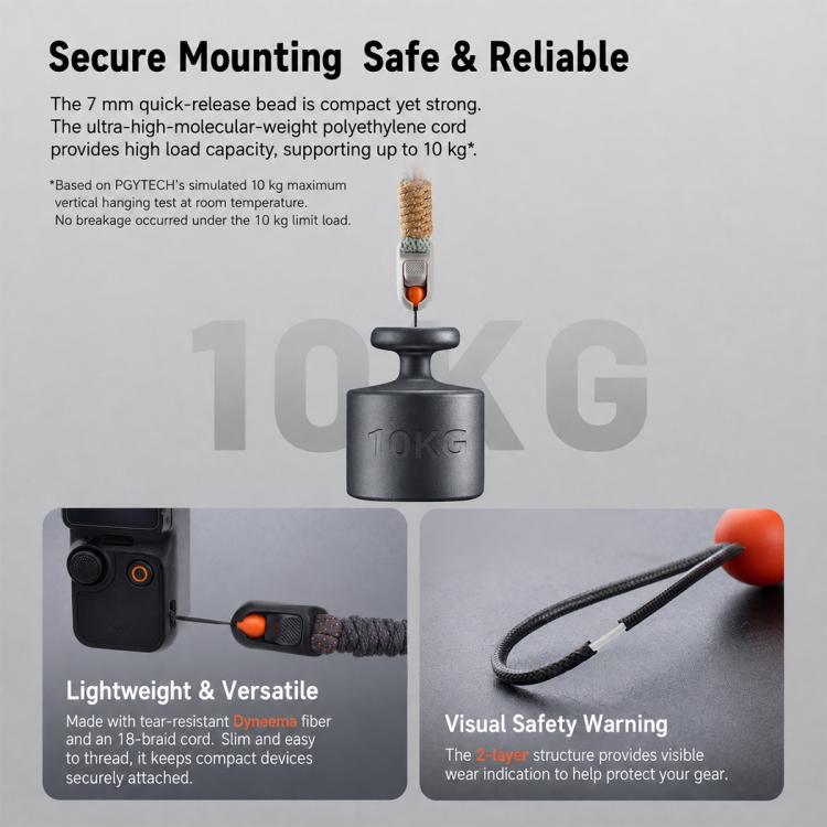 PGYTECH Pocket Shoulder Lanyard Anti-loss Strap, For DJI Osmo Pocket 4 / 3
