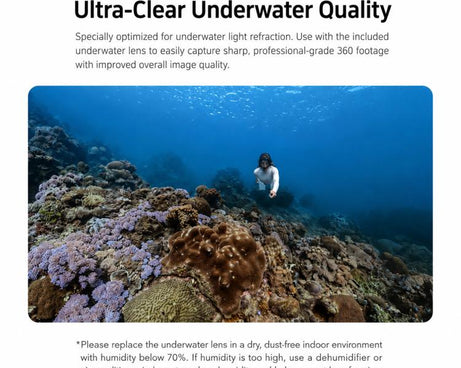 Professional Invisible Dive Housing 60m Waterproof Case, For Insta360 X6