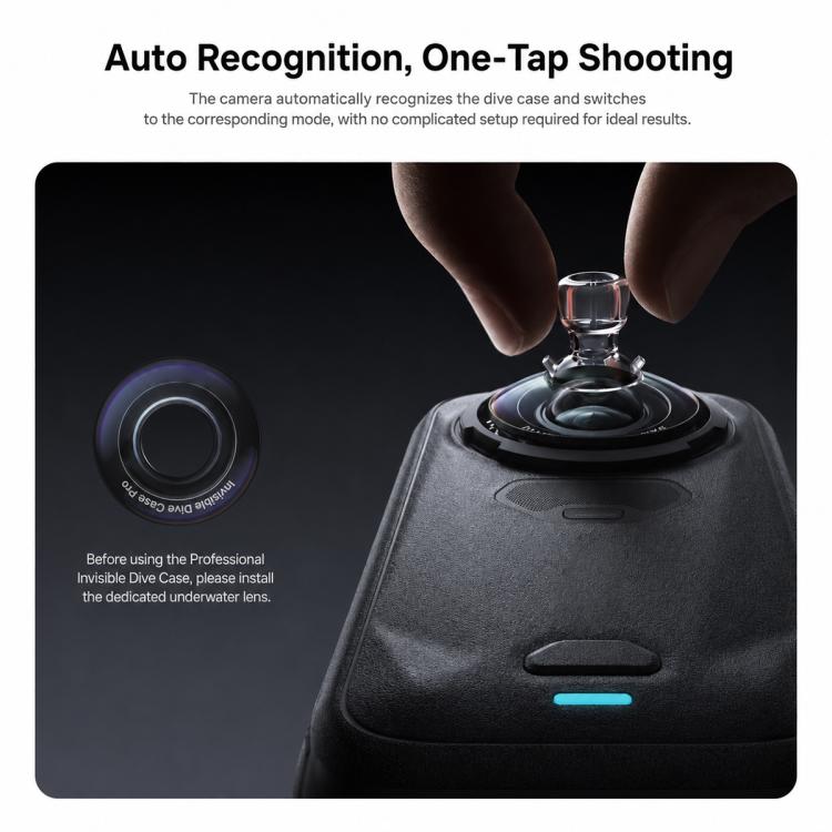 Professional Invisible Dive Housing 60m Waterproof Case, For Insta360 X6