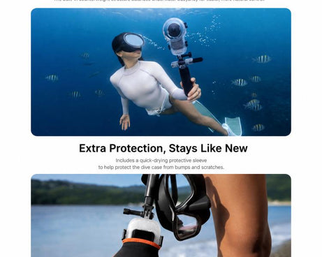 Professional Invisible Dive Housing 60m Waterproof Case, For Insta360 X6