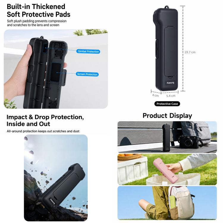 Xasurg Shock-proof Protective Cover with Storage Filter Box, For DJI Osmo Pocket 4 / 3