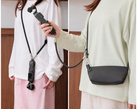 Xasurg Camera Lanyard Adjustable Crossbody Strap For DJI Osmo Pocket 4 / 3, Metal Buckle Cord, Metal Buckle Cord + Wrist Strap, Metal Buckle Cord + Buckle