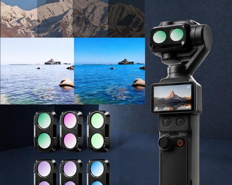 For DJI Osmo Pocket 4P Xasurg Camera Lens Filter, CPL, Black Mist 1/4, NIGHT, 3 in 1 CPL VND Black Mist, 3 in 1 CPL ND32 Black Mist, 4 in 1 CPL ND UV