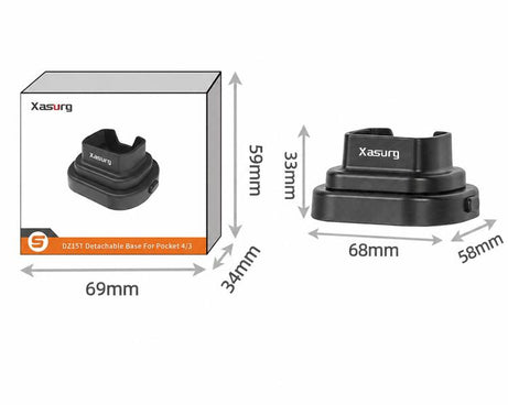 Xasurg Detachable Car Mount Base Desktop Stand, For DJI Osmo Pocket 4 / 3