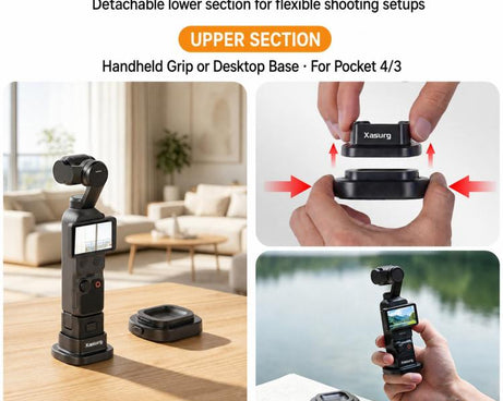 Xasurg Detachable Car Mount Base Desktop Stand, For DJI Osmo Pocket 4 / 3