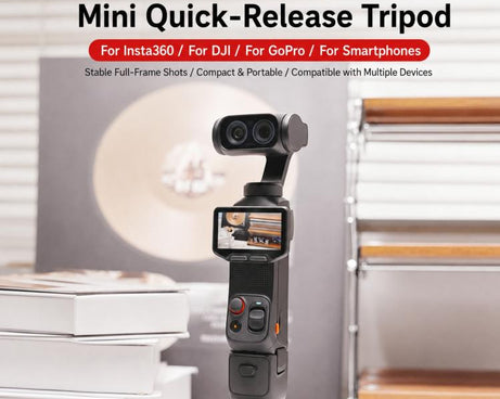 Xasurg Mini Handheld Tripod Pop-up Pocket Gimbal Desktop Holder with 1/4 inch Screw