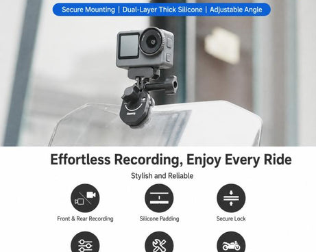 Xasurg Universal Action Camera Motorcycle Windshield Clamp Mount
