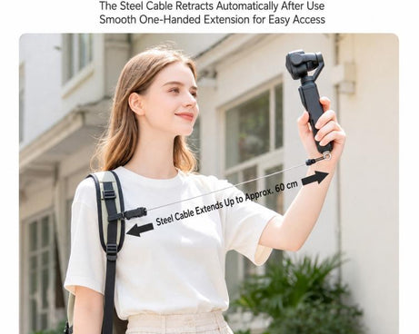 Xasurg Magnetic Backpack Retractable Clip For Insta360 Luna, DJI Pocket 4P / 4 / 3