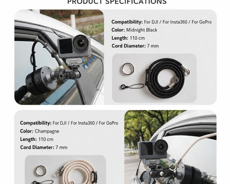Xasurg Electric Vacuum Suction Cup Mount for DJI, Insta360, GoPro and Other Action Cameras, Suction Cup, Suction Cup + Arm, Suction Cup + Arm + Strap