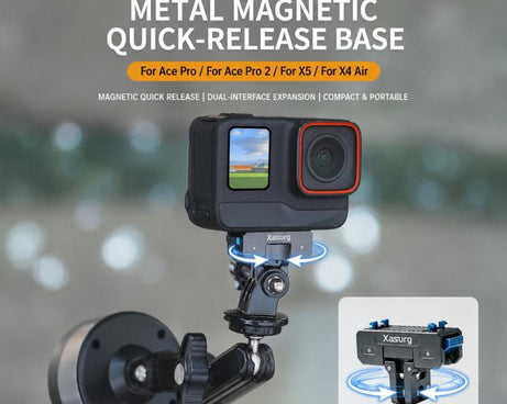Xasurg Magnetic Quick Release Adapter Mount, For Insta360 X5 / X4 Air / Ace Pro / Pro 2