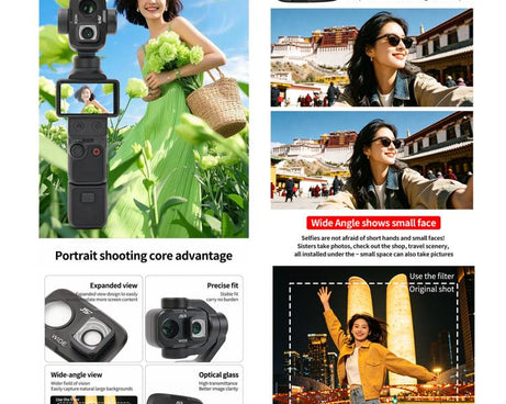 For DJI Osmo Pocket 4P JSR KB Series Clip-on Camera Lens Filter, UV, CPL, ND8, ND16, ND32, ND64, GND8, GND16, VND2-5, VND6-9, STAR, NIGHT, Black Mist 1/4, Wide Angle, 3 in 1 UV ND8/16, 3 in 1 CPL Black Mist VND, 4 in 1 CPL ND8/16/32, 4 in 1 ND8-64PL   ...