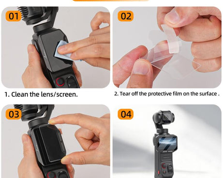 Sunnylife Lens Screen Protector Tempered Glass Protective Film, For Insta360 Luna Pro
