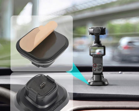 Sunnylife Quick-Release Adhesive Car Base Stand Mount Supporting Holder, For Insta360 Luna Ultra / Pro