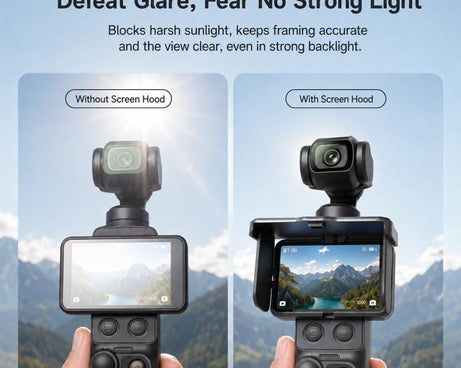 For DJI Osmo Pocket 4P / 4 / 3 Screen Shield Magnetic Folding Anti-Glare Sunshade Cover, Common Version, NFC Version