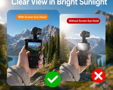 For Insta360 Luna Ultra / Pro Screen Shield Magnetic Folding Anti-Glare Sunshade Cover, Common Version, NFC Version