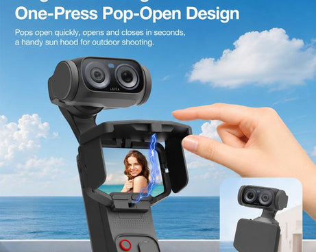 For Insta360 Luna Ultra / Pro Screen Shield Magnetic Folding Anti-Glare Sunshade Cover, Common Version, NFC Version