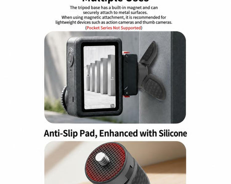 Portable Mini Tripod Desktop Holder with 1/4 inch Screw, Common Version, Magnetic Version