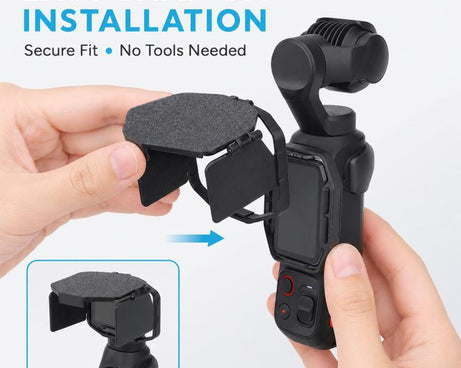 For Insta360 Luna Pro Screen Sun Hood Foldable Protective Cover, Standard Version, Upgraded Version