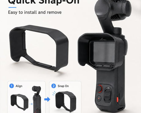 Screen Sun Hood Multi-Directional Anti-Glare Screen Shade Cover, For Insta360 Luna Pro