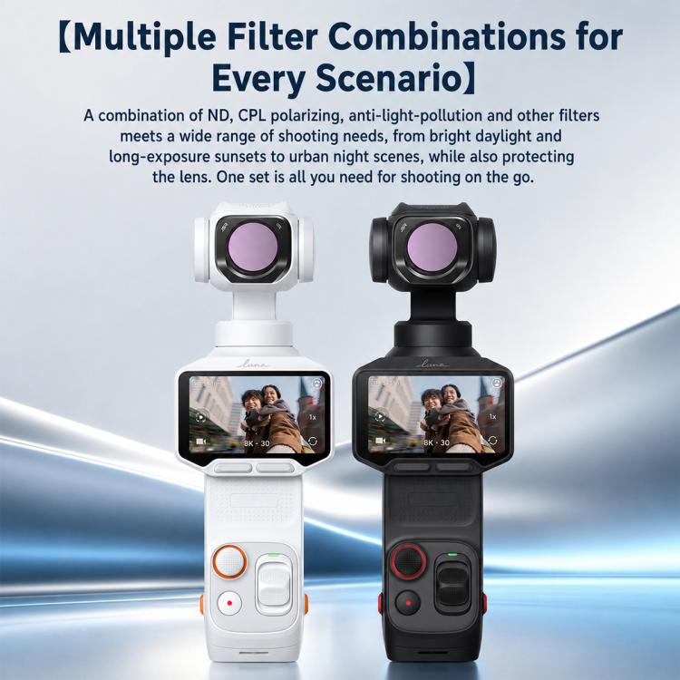 For Insta360 Luna Pro Magnetic Quick Release Lens Filter, CPL, ND8, ND16, ND32, ND64, STAR, NIGHT, Black Mist 1/4, Pearlescent, Macro 10X, VND2-5, Wide Angle, 2 in 1 Wide 10X Macro, 2 in 1 NIGHT Black Mist, 3 in 1 Mixed CPL NIGHT, 3 in 1 Mixed CPL VND2...