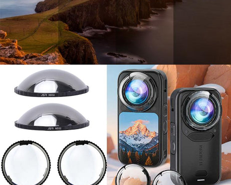For Insta360 X6 JSR Clip-on ND Lens Filter, 4 in 1 ND32 + PC Lens Guard, 6 in 1 ND16/32/64