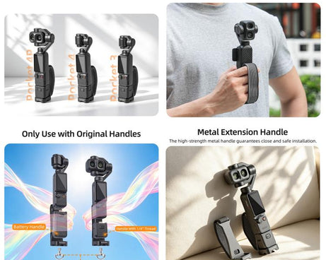 Sunnylife Portable Hand Band Metal Extension Handle Mount Expansion Frame, For DJI Osmo Pocket 4P / 4 / 3