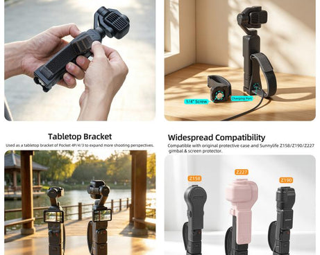 Sunnylife Portable Hand Band Metal Extension Handle Mount Expansion Frame, For DJI Osmo Pocket 4P / 4 / 3