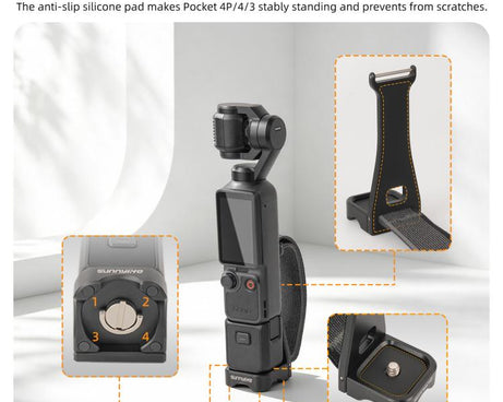 Sunnylife Portable Hand Band Metal Extension Handle Mount Expansion Frame, For DJI Osmo Pocket 4P / 4 / 3