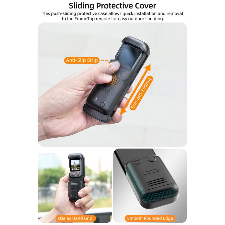 Sunnylife FrameTap Remote Sliding Remote Protector Screen Protective Cover, For DJI Osmo Pocket 4P