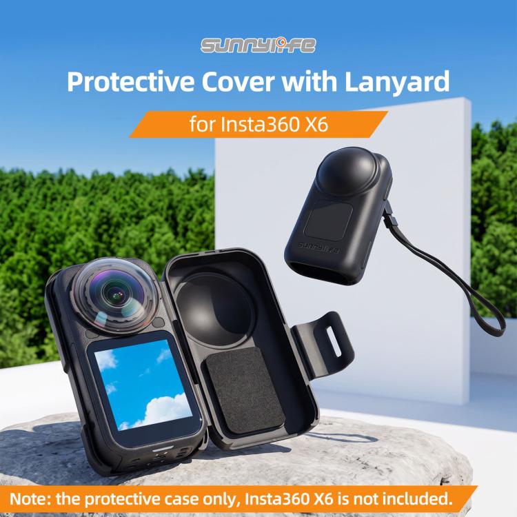 Sunnylife Integrated Lens Screen Protective Cover with Lanyard, For Insta360 X6