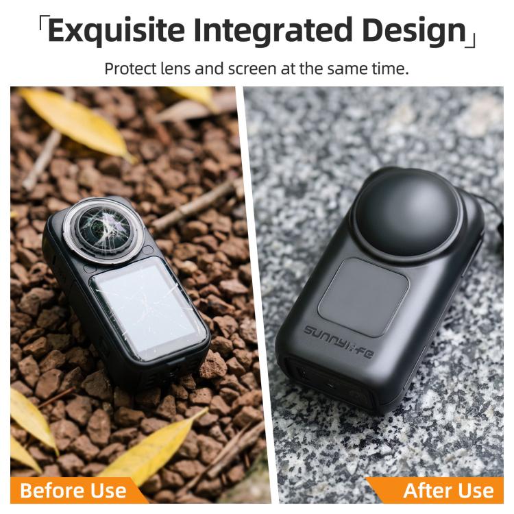 Sunnylife Integrated Lens Screen Protective Cover with Lanyard, For Insta360 X6