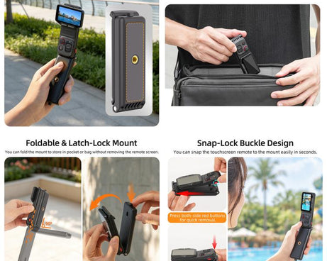 Sunnylife Handheld Touchscreen Remote Mount Quick-Release Bracket, For Insta360 Luna Ultra / Pro
