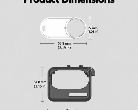 PC Camera Charging Box Cover with TPU Lens Cap, For Insta360 GO 3 / 3S