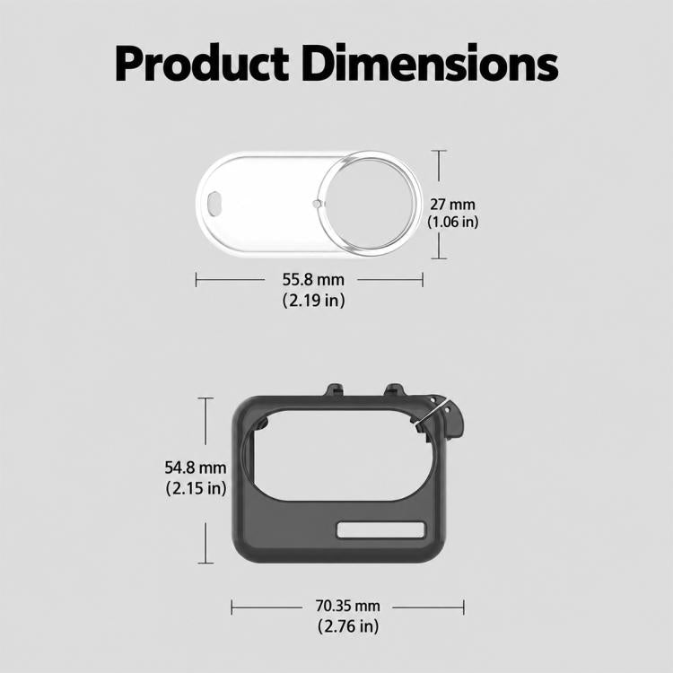 PC Camera Charging Box Cover with TPU Lens Cap, For Insta360 GO 3 / 3S