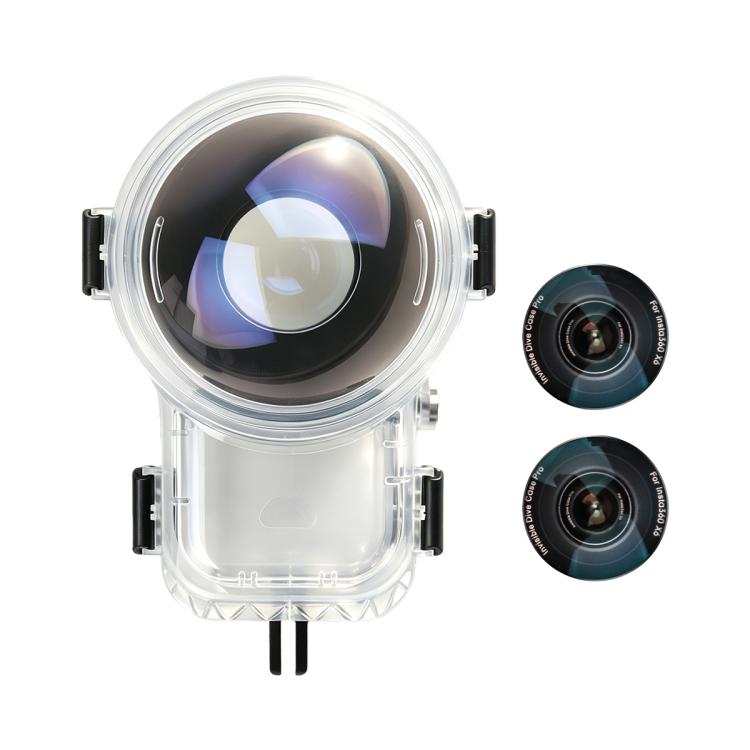 Invisible Dive Housing 60m Waterproof Case with Dedicated Lens & 2-Prong Base, For Insta360 X6 2-Prong Base