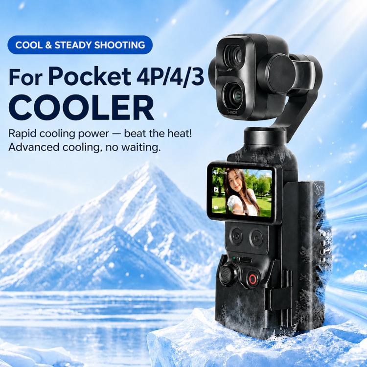 Cooling Fan Expansion Frame Live Streaming Mount, For DJI Osmo Pocket 4P / 4 / 3