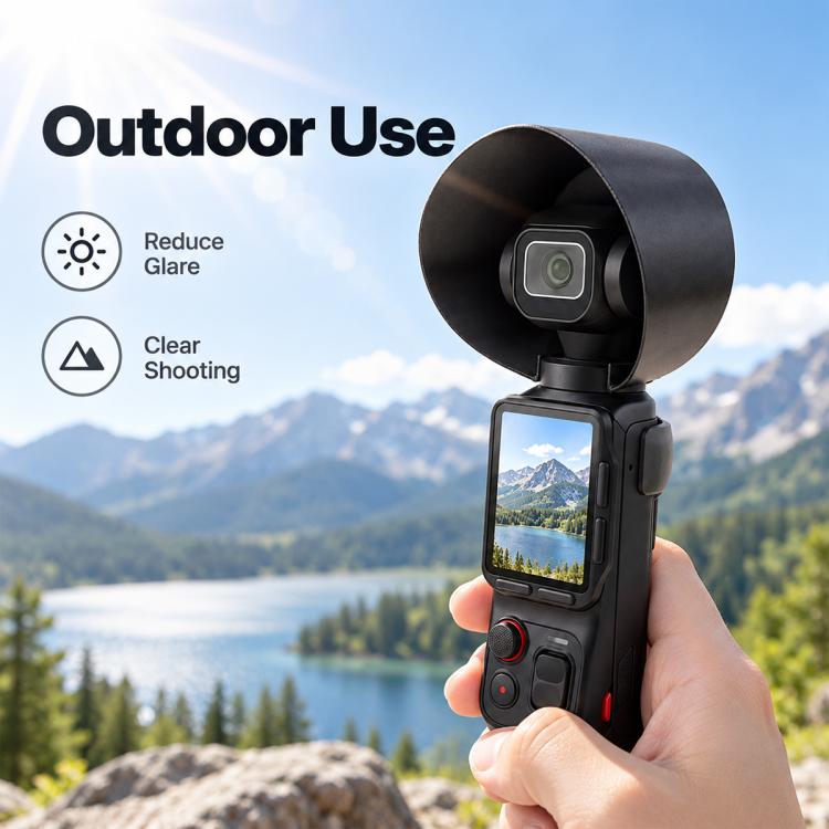 Camera Lens Hood Anti-Glare Sunshade, For Insta360 Luna Pro