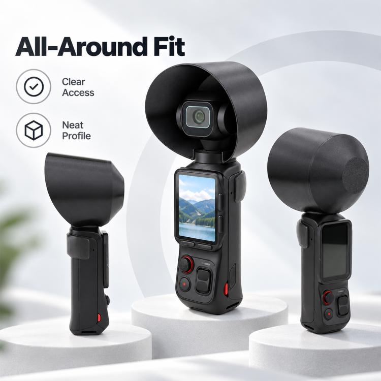 Camera Lens Hood Anti-Glare Sunshade, For Insta360 Luna Pro
