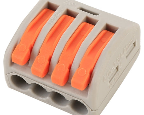 10 PCS 4 Port PCT Series Architectural Wiring Connector LED Lamp Conductor Distributor Junction Box Wire Joint, 4 Port