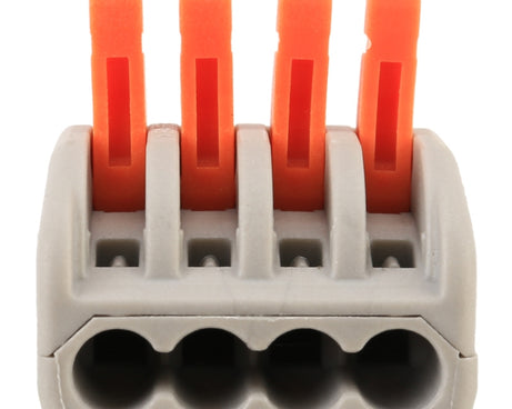 10 PCS 4 Port PCT Series Architectural Wiring Connector LED Lamp Conductor Distributor Junction Box Wire Joint, 4 Port