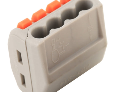 10 PCS 4 Port PCT Series Architectural Wiring Connector LED Lamp Conductor Distributor Junction Box Wire Joint, 4 Port