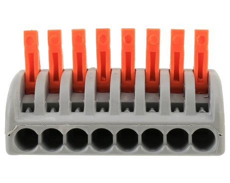 10 PCS 8 Port PCT Series Architectural Wiring Connector LED Lamp Conductor Distributor Junction Box Wire Joint, 8 Port