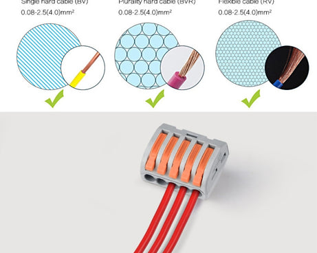 10 PCS 8 Port PCT Series Architectural Wiring Connector LED Lamp Conductor Distributor Junction Box Wire Joint, 8 Port